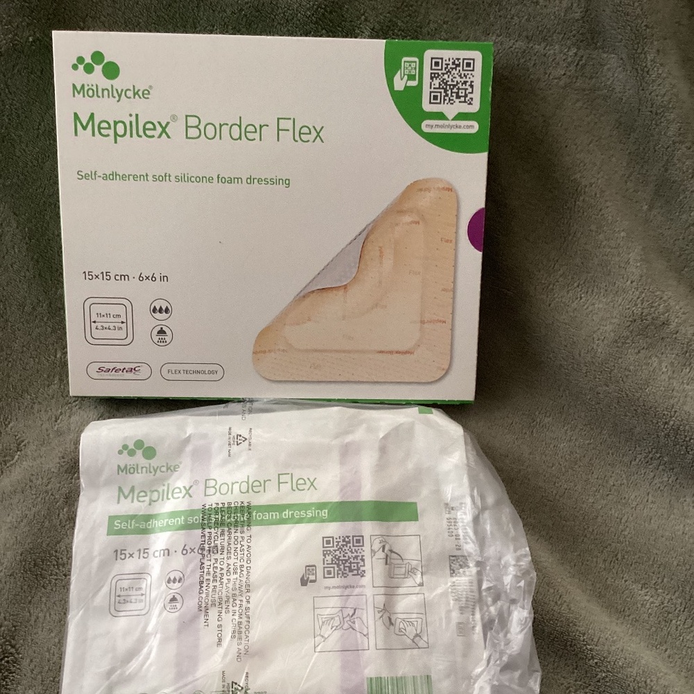Molnlycke Mepilex Border Flex Foam Dressing 6 x 6 Qty 6 Exp 8/25